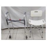 SHOWER CHAIR AND WALKER