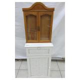 WHITE CABINET AND DISPLAY CASE