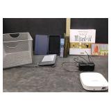 BROOKSTONE PROJECTOR, 2 TABLETS, BOOKS & DVD SET