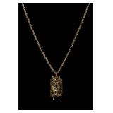 14K Yellow Gold Mezuzah Necklace