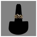 14K Yellow Gold Gents Nugget Ring