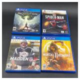 Lot of 4 PS4 PS5 Video Games