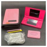 Pink Nintendo DSi Handheld Console With Case +