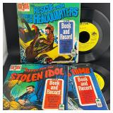 2 G.I. Joe 1970's Peter Pan Records & 3 Books