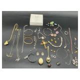 Lot of Assorted Jewelry Necklaces, Bracelets +