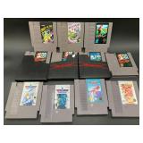 10 Nintendo NES Loose Video Game Cartridges
