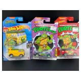 3 Nickelodeon TMNT Hot Wheels Diecast Cars