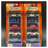 2 Matchbox MBX Metal Action 5-Car Gift Packs