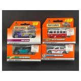4 Matchbox Mattel Wheels Diecast Cars In Boxes