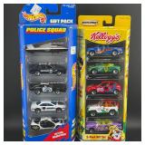 Matchbox Kelloggs & Hot Wheels Police Gift Packs