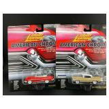 2 Johnny Lightning American Chrome Diecast Cars