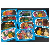 1990 TMNT Ninja Turtle Blue Sticker Card Set 1-11