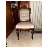 Wheeled wooden chair