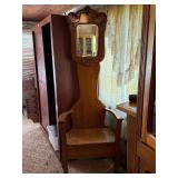Hall tree with seat and storage