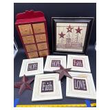 Red primitive decor