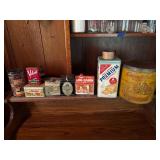 Vintage product tins