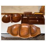 Wooden desk trays