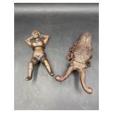 Original Cast Iron boot beetle and lady