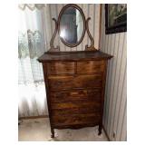 Tall dresser with mirror