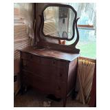 Dresser with mirror
