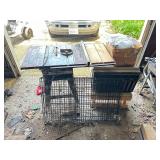 Tablesaw, dog crate, air, conditioner, records