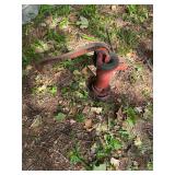 Red cast iron hand pump