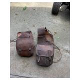 Pair of leather saddlebags