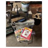 Miter saw and magazines