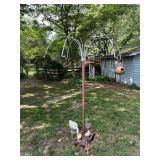 Hanging flower umbrella and figures