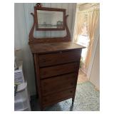 Antique 5 drawer dresser and mirror