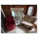 Chair, loveseat, Wicker furniture