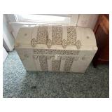 Vintage white trunk and contents