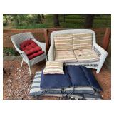 Vintage wicker chair and love