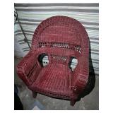 Red Wicker Chair
