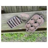 Cast-iron, cornbread,  and cutter