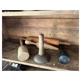 Vintage wooden kitchen utensils