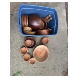 Tote for wooden bowl