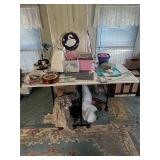 Sewing table and contents