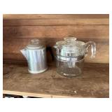 Two vintage coffee percolators