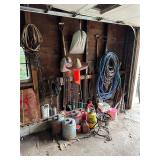 Assorted wall of tools