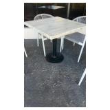 Three outdoor patio tables 31ï¿½ x 31ï¿½ resin top