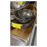 Lot of five assorted small strainers