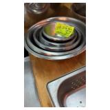 21 assorted size small stainless steel bowls