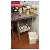 Stainless steel work table with under shelf and