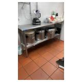 Stainless steel work table with under shelf and