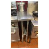 Stainless steel work table 12 inch wide by 30