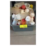 Lot of assorted size squeeze bottles