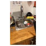 Drop in sink with faucet 15ï¿½ x 15ï¿½ stainless
