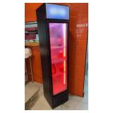 Slim display cooler 17 inches wide by 74 inches