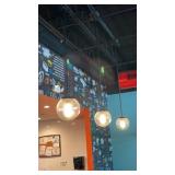 5 hanging globe fixtures by I must remove